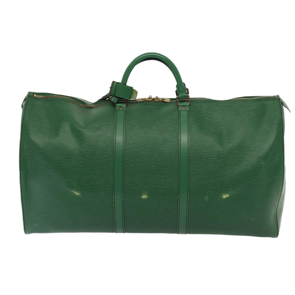LOUIS VUITTON Epi Keepall 60 Boston Bag Green M42944 LV Auth 85274 - Picture 13 of 16